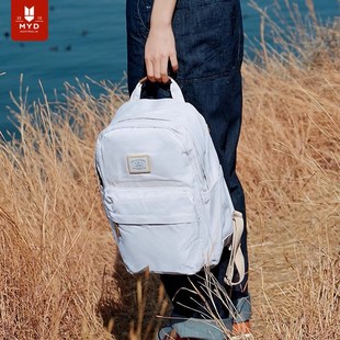 双肩包女新款黑色书包大学生高中生旅游轻便设计感小众旅行背包男