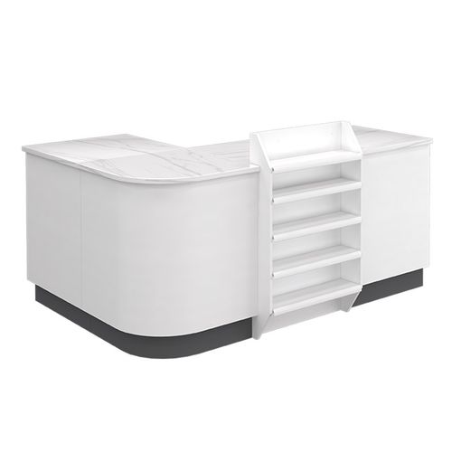 实木美宜佳收银柜台超市便利店烟酒柜店铺小型转角吧台零食店收银