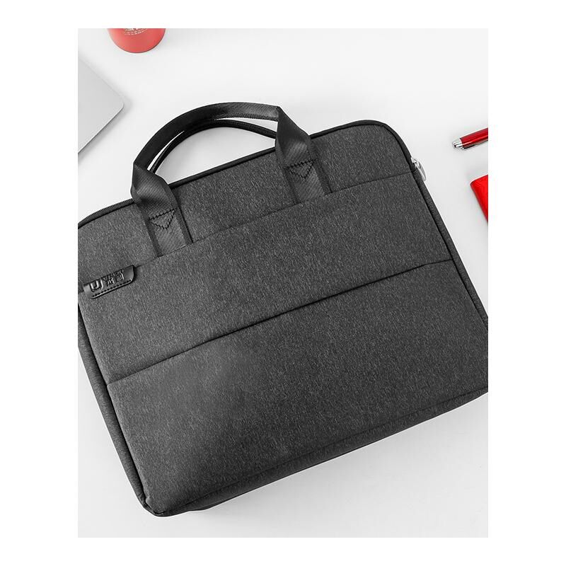 手提文件袋拉链A4公文包多层大容量13英寸手提包帆布男式女士会议