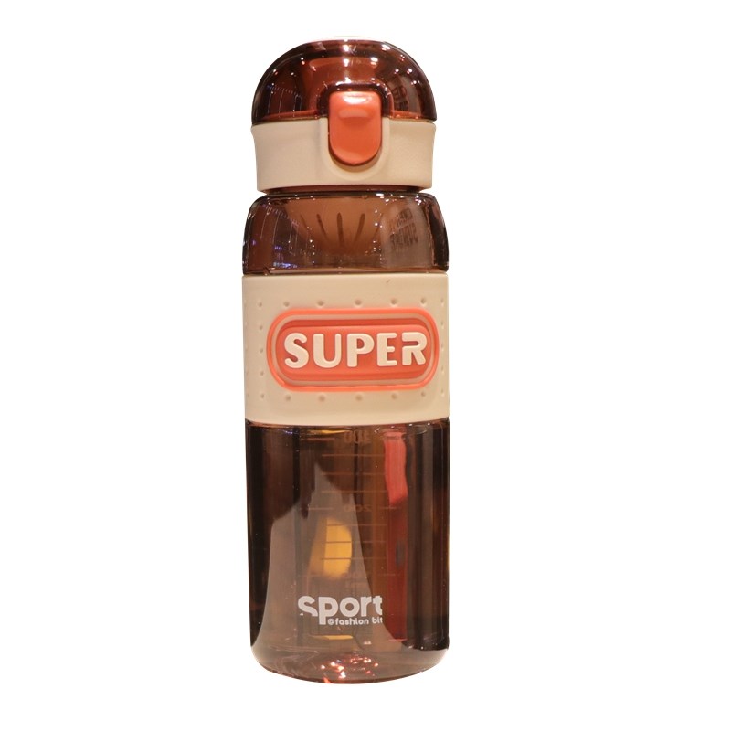 彩色水杯男女学生2024新款塑料杯子高颜值防摔儿童直饮水杯带茶隔