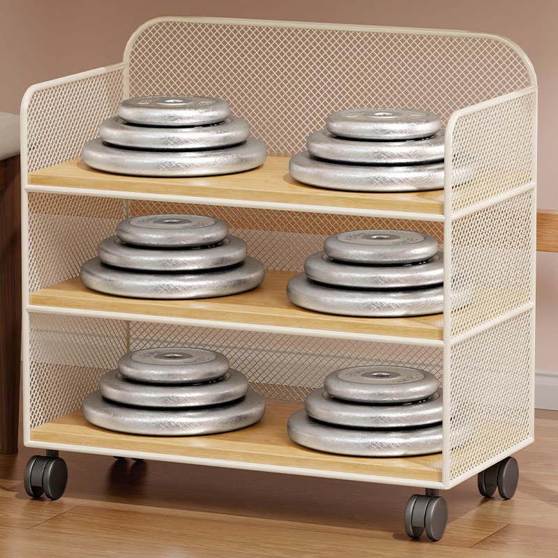 儿童书架置物架桌下多层带轮收纳架落地家用简易小书柜小推车架子