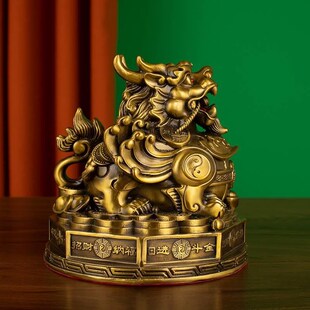 铜貔貅八方纳财貔貅桌上摆件招财进宝貔貅客厅财位摆放玄关物件