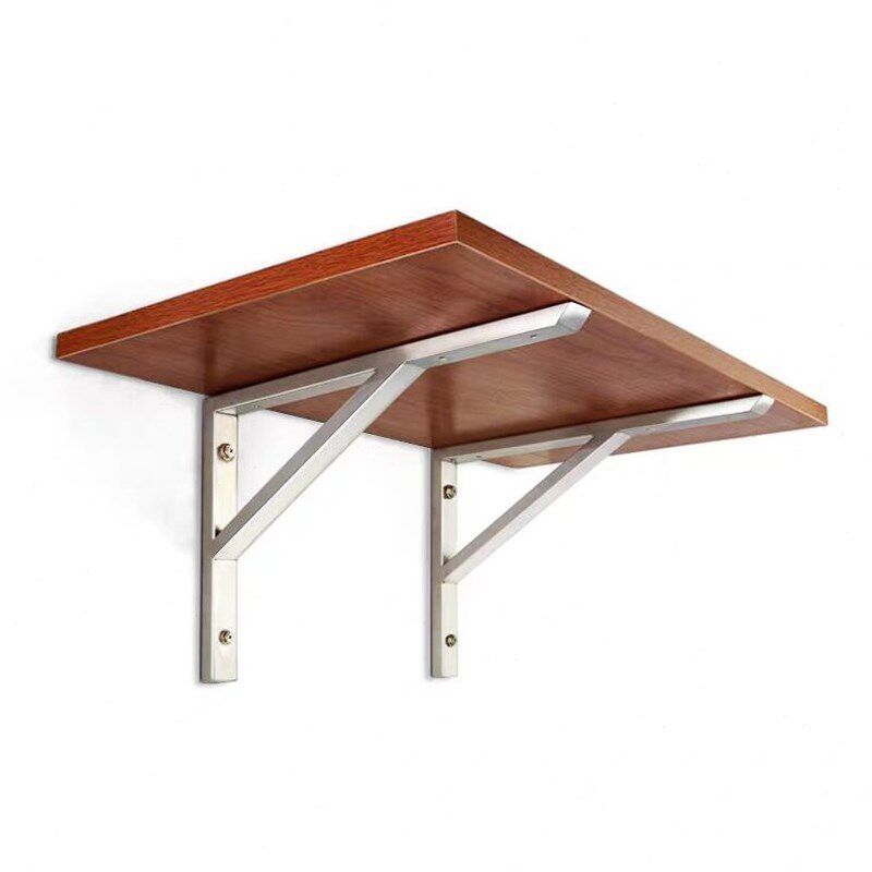 加厚不锈钢三角支架搁板架 九比架隔板托架置物架大理石墙上承重