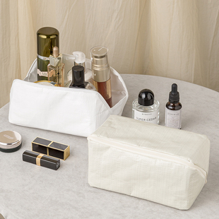 七谷简约ins风防水大容量化妆包女旅行化妆袋小号便携洗漱收纳包