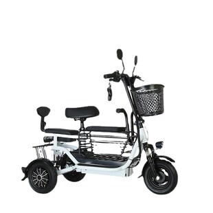 【折扣价】三轮车成人电动折叠小型家用接送孩子亲子代步双人迷你