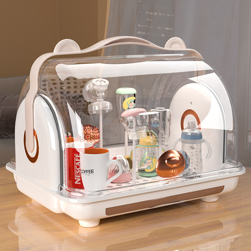 婴儿奶瓶收纳箱防尘带盖放餐具架子沥水架宝宝碗筷辅食工具收纳盒,收纳整理,整理架/置物架/收纳架,淘宝优惠券,粉丝福利购,淘宝优惠卷