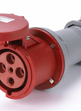 国曼工业插头MN6401暗装配电箱式插座4芯63A三相四线3P+PE  IP44