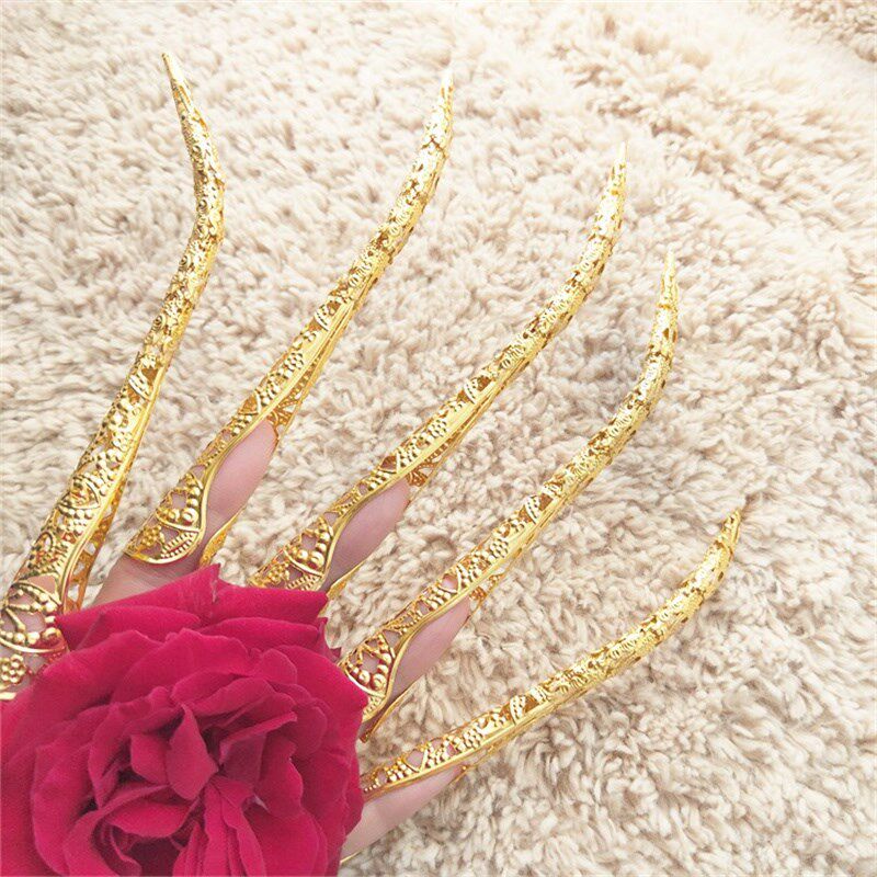 傣族服装饰品儿童三月三广西演出舞蹈指甲套民族男女儿童玩具戒指