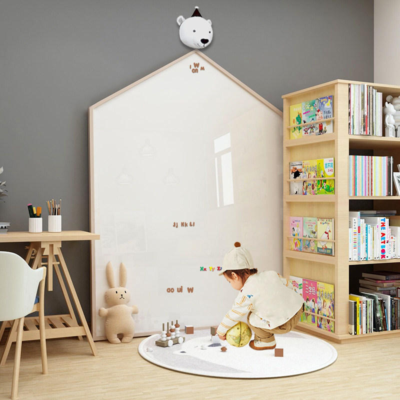 儿童房间角落布置绘画涂鸦卧室墙面贴装饰品磁性力软黑板家用立体