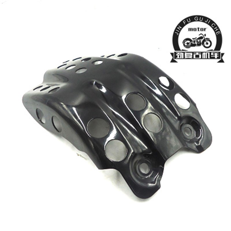 天俊YB125SP复古改装发动机下护板 CAFE复古改装铝合金发动机护杠