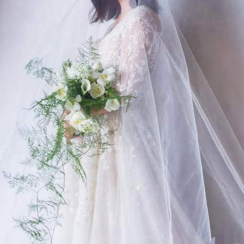 森式系仿真婚旅拍滴手捧花水HEG园林道具拍照礼新娘法韩式瀑布高