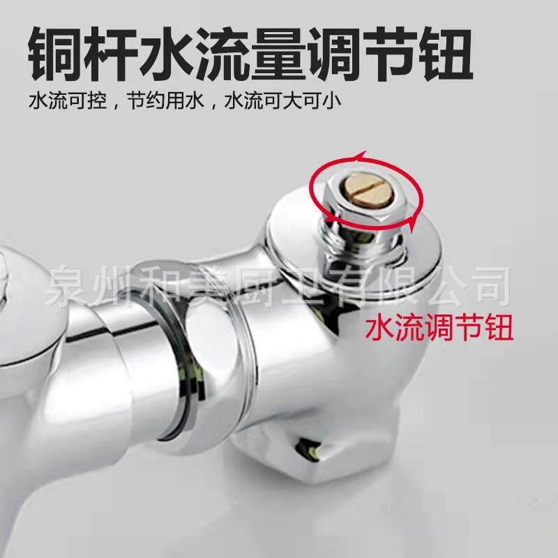 冲APV池铜手阀扳蹲便器冲水阀 卧式脚踏洗厕所冲洗阀蹲坑便延时阀