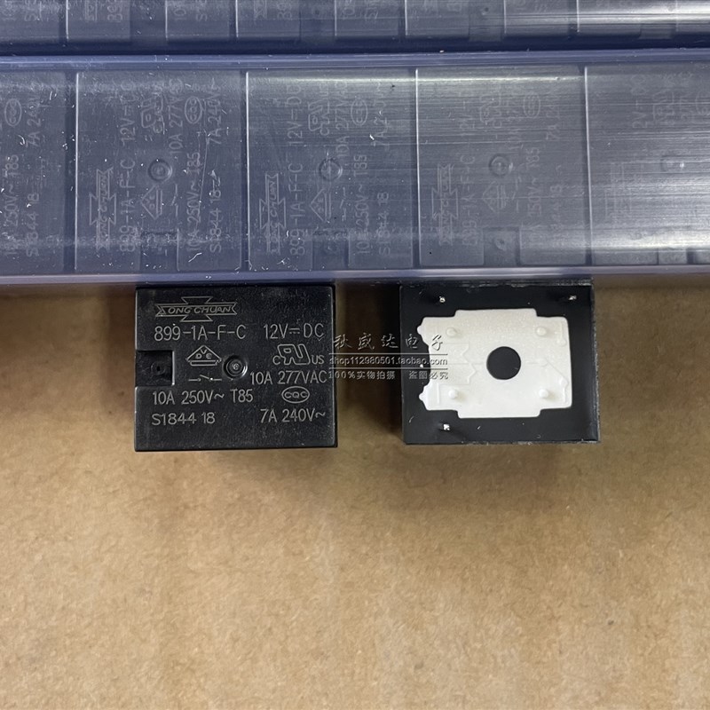 直销现货899-1A-F-C 12VDC原装松川电磁继电器4脚10A直流833H