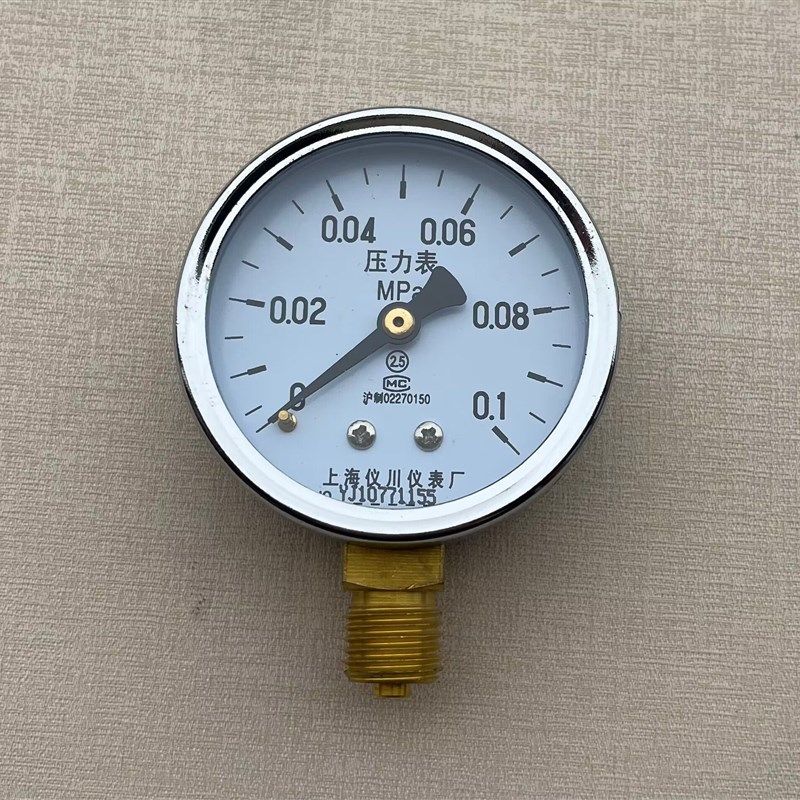 上海仪川压力表 普通压力表 水气压力表 y-60 0-0.1mpa 直径60mm