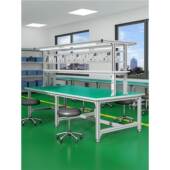 静铝型材工作防台车电间流水装 线配操61241作台带灯铝合金维修检