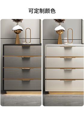 意式极简实八斗柜木轻奢卧ZG-66174室餐收物纳柜储柜六斗抽屉柜边