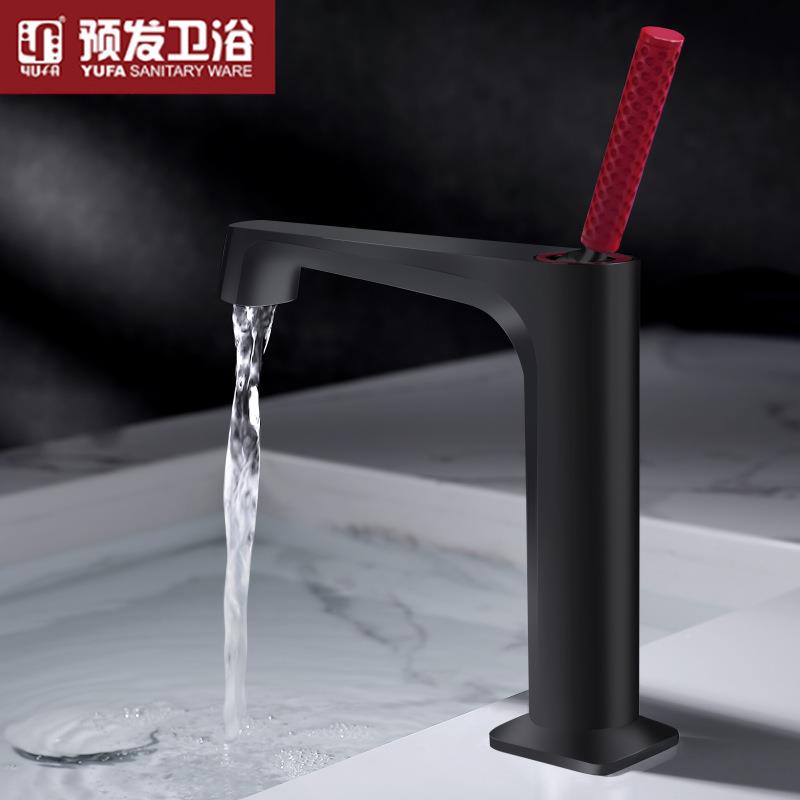 全铜卫生间洗面盆水龙头冷家用浴室热台上面盆龙HPP头家货现厂直