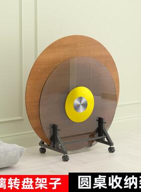 ll落地式圆形桌面盘展示架钢bbf35888化玻底璃金属支架圆桌旋转餐