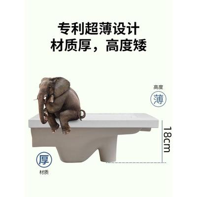 超薄款带弯18cm无弯池13c蹲坑防堵防臭防口溅水式ltao6985卫m生间
