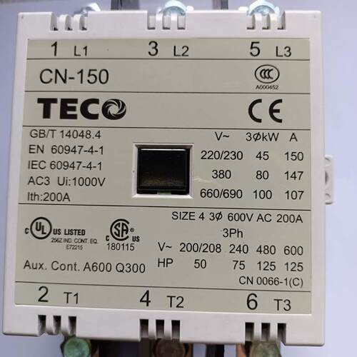 新原装TEO台安交流电全磁接触器CN-1JXY50 AC220CV A110V AC380CV