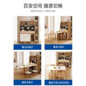 北欧风餐边柜岩折板叠餐家用小户动型多功能可75021伸缩移桌长方