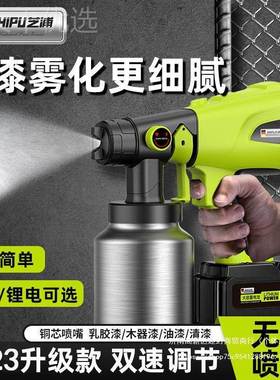 国浦喷枪高雾化EXE油芝漆喷枪乳胶漆喷漆涂机家用德小型锂电喷漆