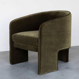 丹麦红色单椅三角椅设计款 子沙椅椅复古师单人椅侘发寂风休闲HGY