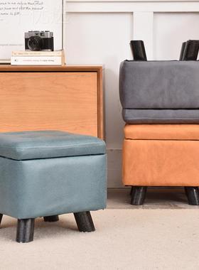 家用z-005183收纳储物凳多功实能小子沙发木凳可坐床尾收纳正方形