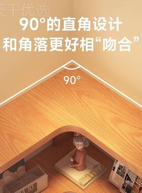 转角书HBV架置物架地童靠墙木书柜实家用拐角简易收纳架儿子储物