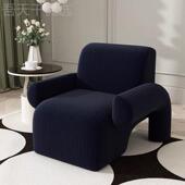 北欧轻奢风CUU卧室人形沙发客厅简约代小户现型异休闲单人椅懒沙