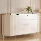 实木GOM玄关柜现代餐简约家用客厅隔断轻奢室厅岩板柜储卧物柜餐