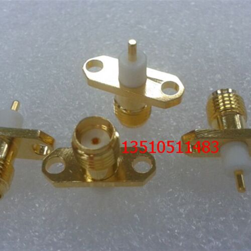 SMA-KF射频RF连接器 高频SMA母带法兰菱型插座 SMA-KHD两孔AP接头