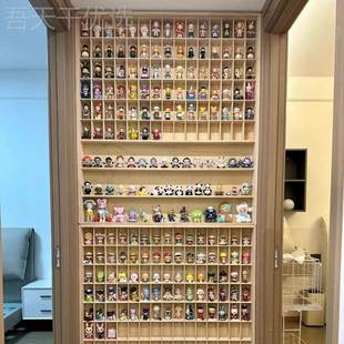 玛展示柜手办公仔木盒泡泡特展示盒茉NON莉娃娃盒收纳盒实木可挂