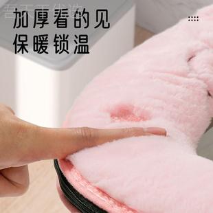 带提手加厚拉链坐垫家用毛绒保暖拉链坐款 萌兔桶垫马冬所象季 秋便