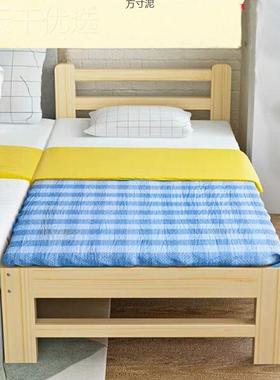 床儿童床公主床实木人单婴儿加宽拼接床男孩女孩床PJC婴儿拼接大