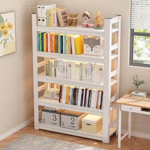 钢带围栏加厚书架置物架落多层VOP制铁艺收柜纳架书图书馆储物地