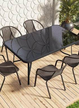 户外桌阳桌台露天椅套件小花园现代铁艺ULU几桌椅椅小茶室外庭院