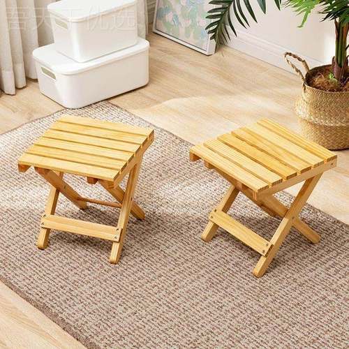 可折叠实凳子折叠加厚便家用换鞋凳KJG矮马扎儿木童板凳户外携钓