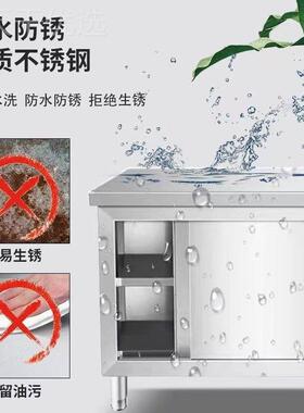 不锈钢工13719作台厨房置操作台专用推拉柜门物架面板橱菜台30切4