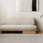 简侘寂风格 原小AWO木沙发约现代户型家用客厅三人 实木沙沙发日式