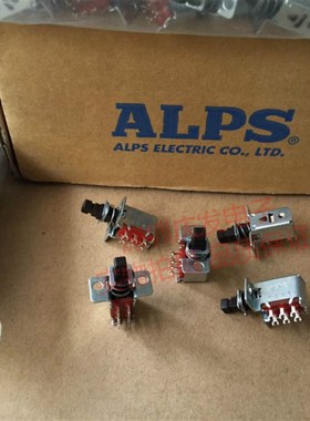 SPPJ225800原装日本ALPS 自锁开关直键琴键双排6脚方头带锁带耳朵