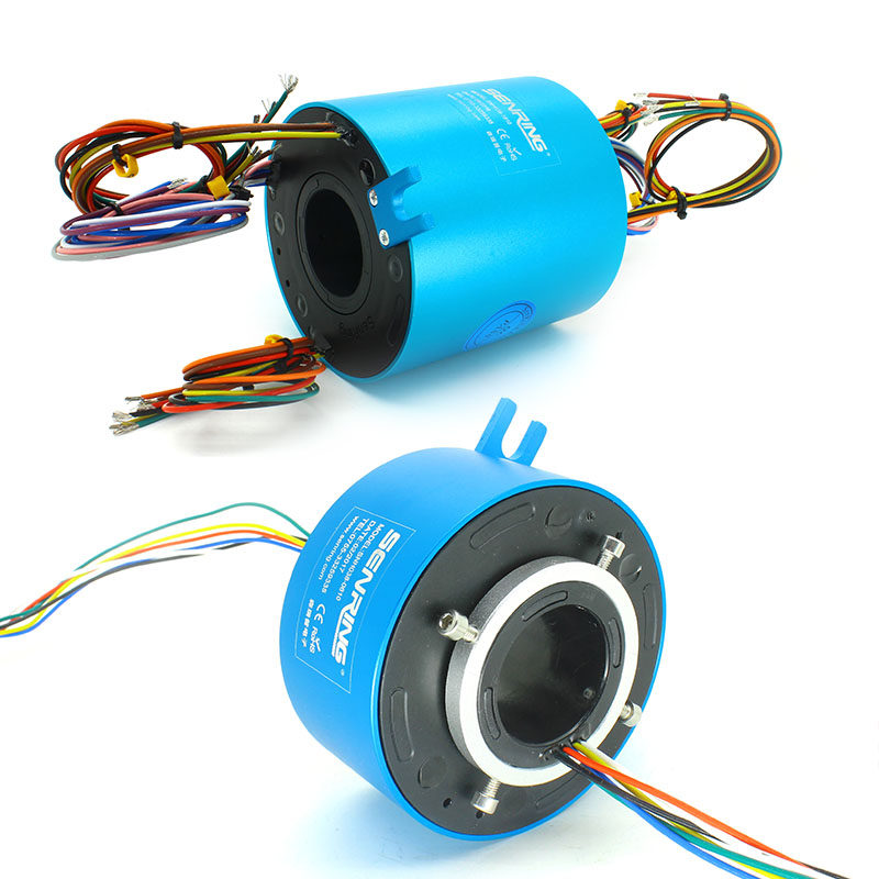 中空电滑环360度旋转导电滑环 孔径30 38.1 40mm电刷导电环厂家