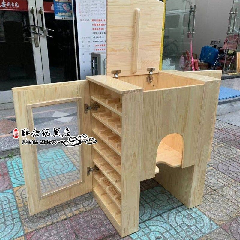 幼儿园口杯架茶杯箱水杯柜保温桶柜实木水桶N柜毛巾口杯一体柜儿