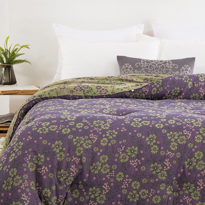 A类母婴级全棉双层纱大豆被褥春秋被冬被纯棉色织提花被芯可水洗,床上用品,棉花被,淘宝优惠券,粉丝福利购,淘宝优惠卷