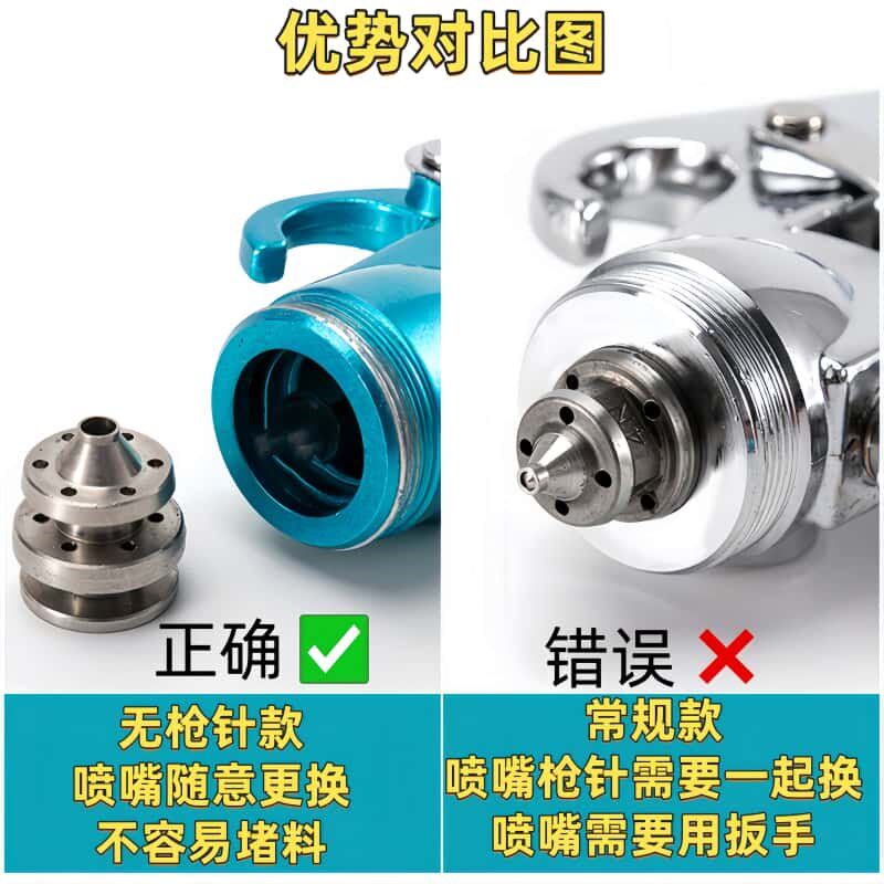 水包砂专用喷枪水包水多彩漆冠晶石仿石漆无枪针喷枪彩钢瓦喷漆枪