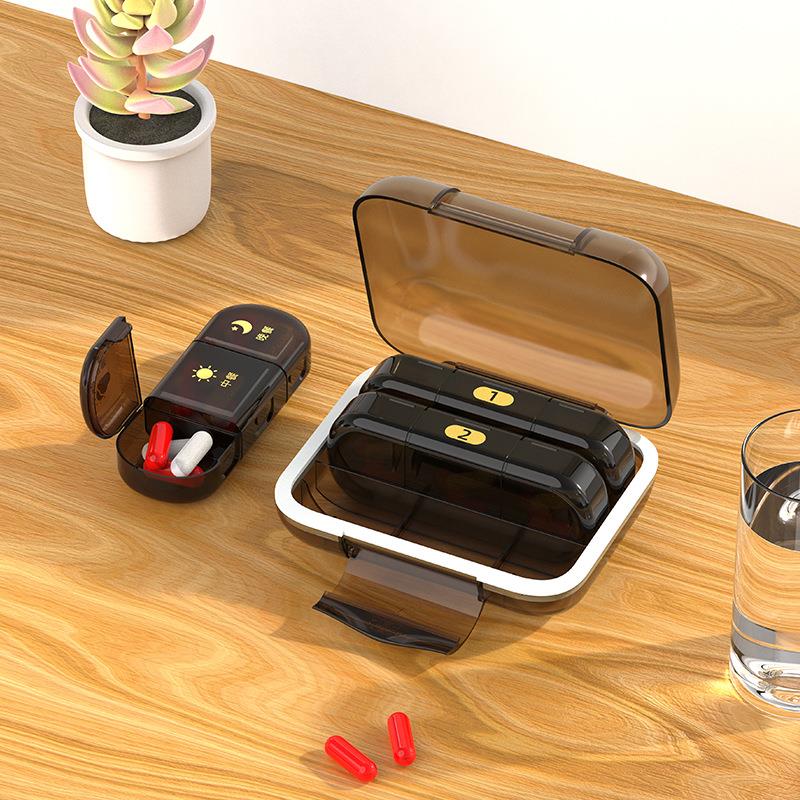 6格、9格、12格、三天遮光防潮便携早、午、晚用药提醒丸盒、Pp小