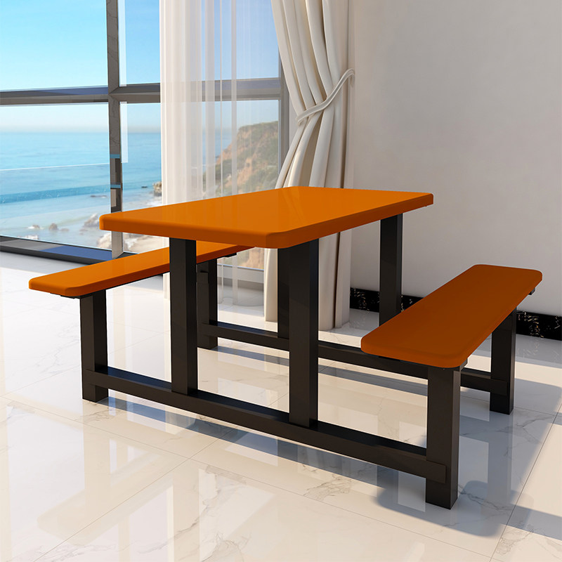 免运费食堂餐桌结实耐用防虫餐台学生学校饭堂连体快餐桌椅