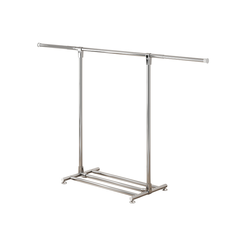 不锈钢晾衣架落地凉晒衣架衣架阳台衣挂衣杆折叠室内伸缩架子