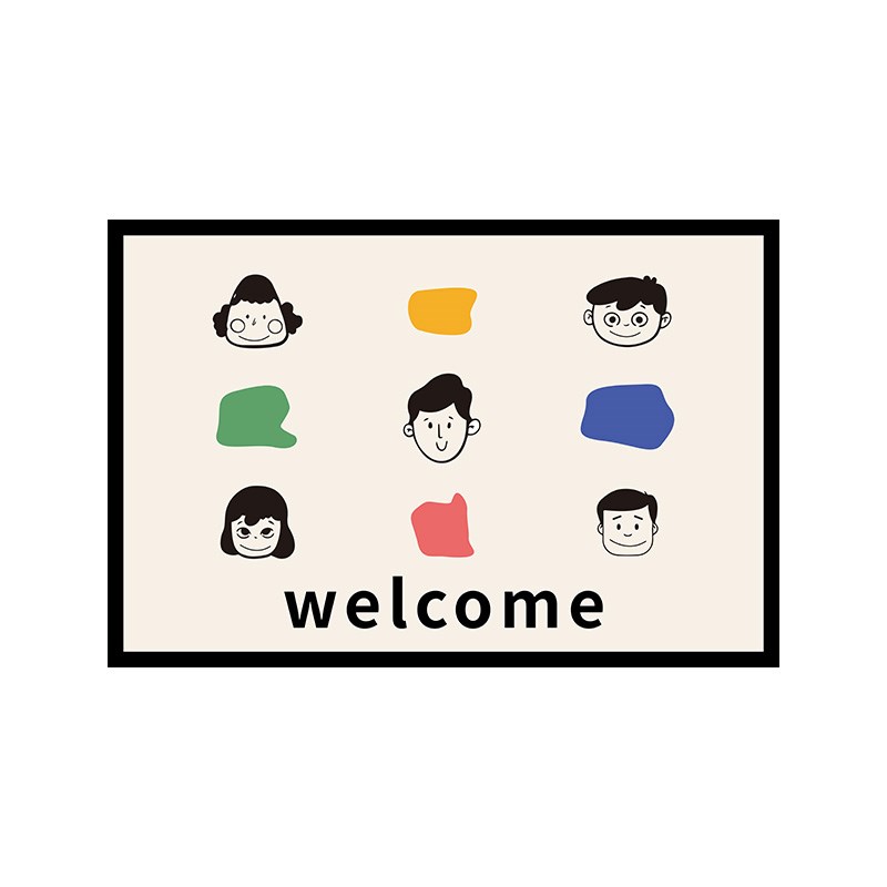 入户门创意地垫大门口丝圈进门地毯家用玄关门垫耐脏裁剪