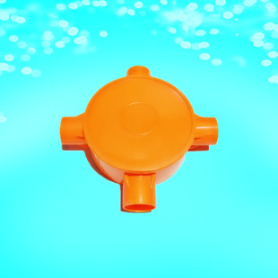 百只装线管园四通明装分线盒司令箱圆四叉吊顶接线明装底盒